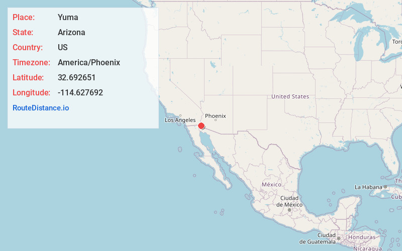 Map of Yuma