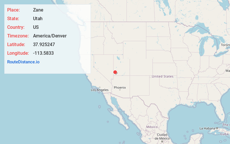 Map of Zane