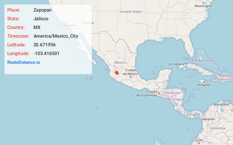 Map of Zapopan