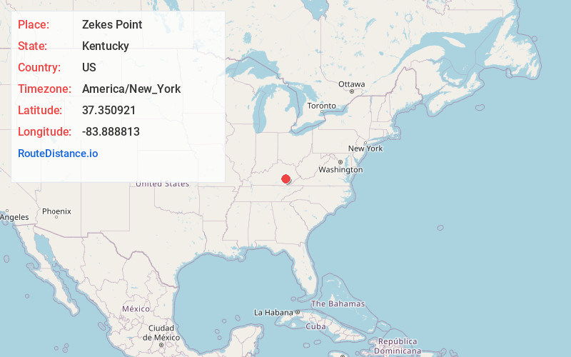 Map of Zekes Point