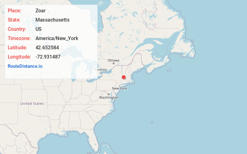 Map of Zoar