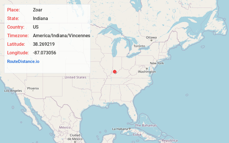 Map of Zoar
