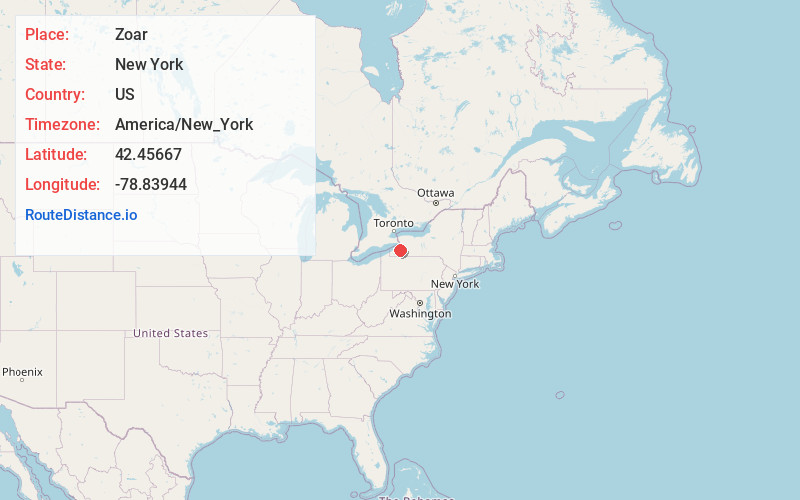 Map of Zoar