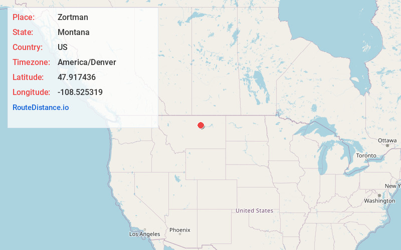 Map of Zortman