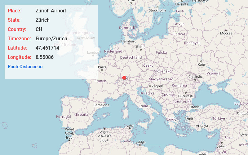 Map of Zurich Airport