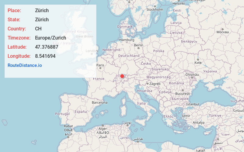 Map of Zürich
