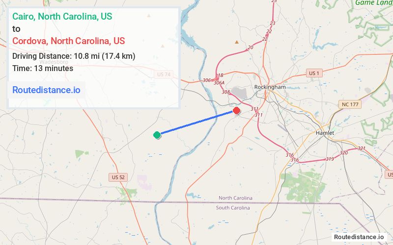 Route map from Cairo to Cordova