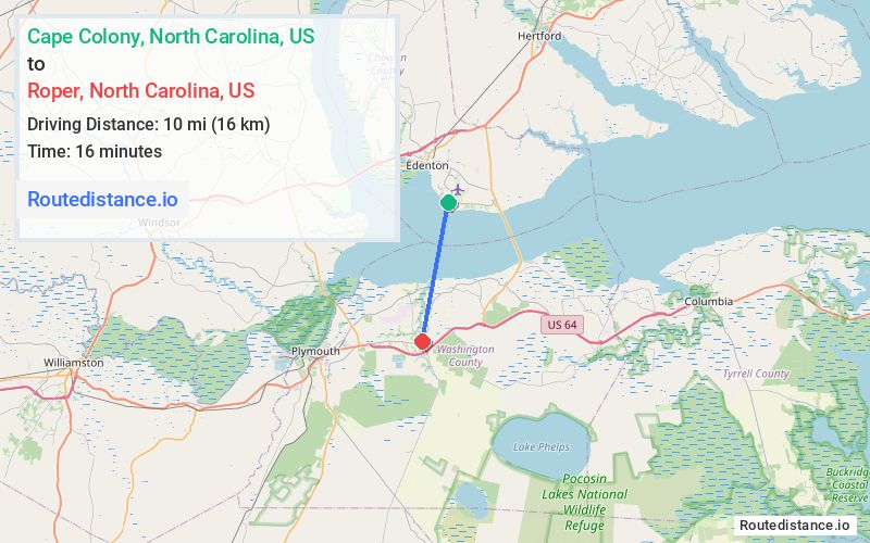 Route map from Cape Colony to Roper