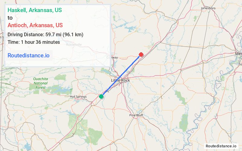 Route map from Haskell to Antioch