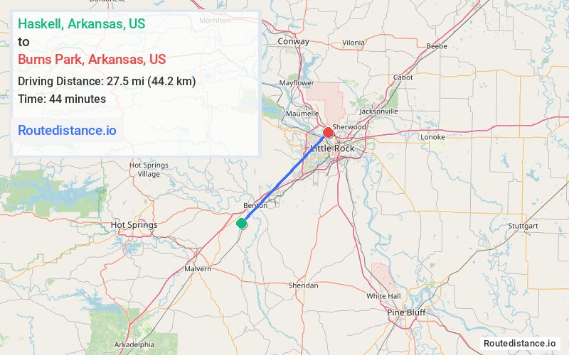 Distance from Haskell to Burns Park