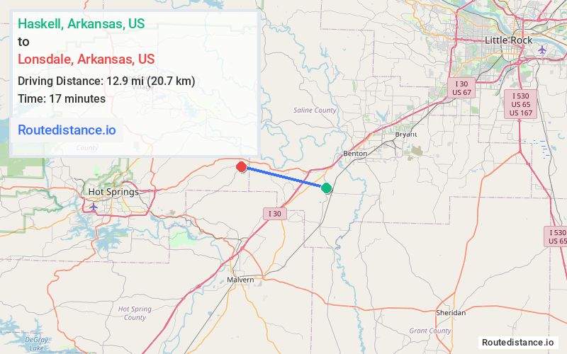 Route map from Haskell to Lonsdale