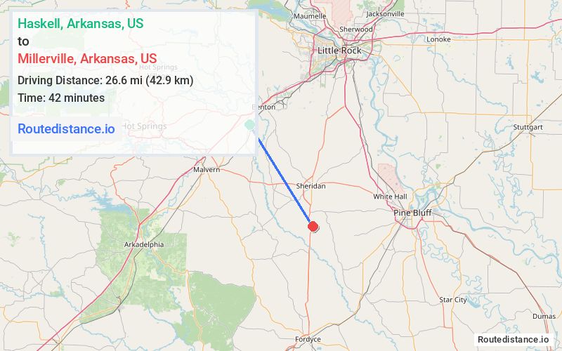 Route map from Haskell to Millerville