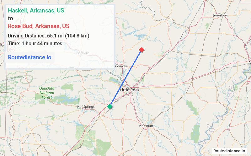 Route map from Haskell to Rose Bud