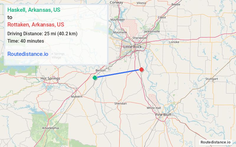 Route map from Haskell to Rottaken