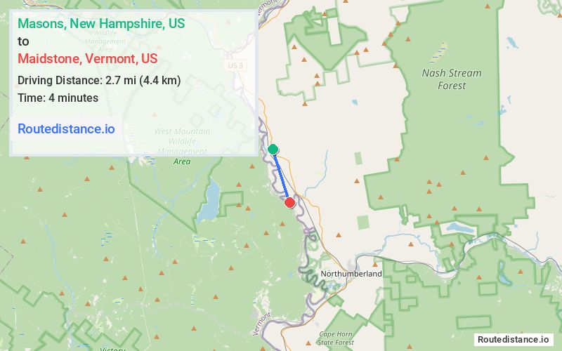 Route map from Masons to Maidstone