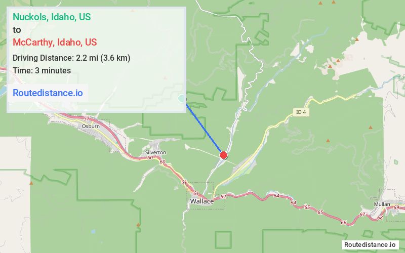 Distance from Nuckols to McCarthy