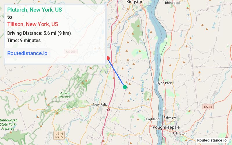 Route map from Plutarch to Tillson