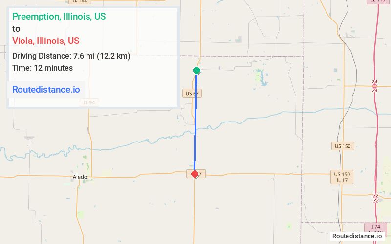 Route map from Preemption to Viola